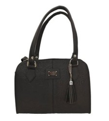 Bolsa en Piel Vacuno Cincelada Fana Maribel Negro