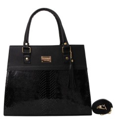 Bolsa Fana Maura Color Negro Fina