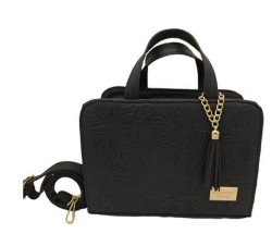 Bolsa en Piel Vacuno Cincelada Fana Patricia Negro