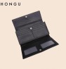 Cartera larga Mujer HONGU Trifold color Negro