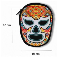 Monedero Diseño Máscara Lucha Libre Otomí