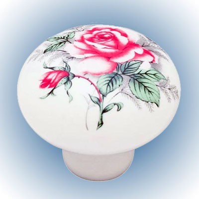 BOTON 69264 ROSE ON CERAM WHITE BRAINERD