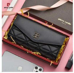 Cartera larga multifunción Pierre Cardin Mujer color Negro