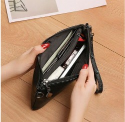 Cartera larga Mujer Viney Piel color Negro