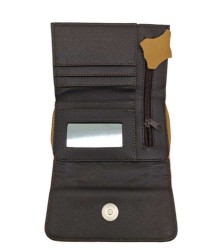 Cartera en Piel Vacuno Cincelada Fana Sofia Avellana