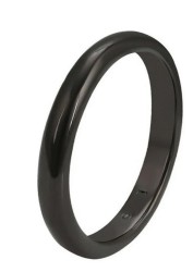 Anillo Argolla Lisa Para Hombre Oro Negro 14k Laminado 8