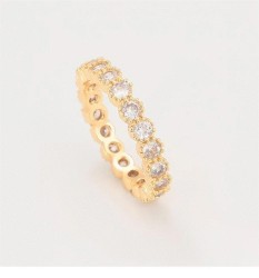 Anillo Cristal Churumbela Sin Fin Oro 14k Laminado Dorado 9