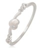 Anillo Corazón Cristales Amor Novios Oro 14k Laminado Blanco 5