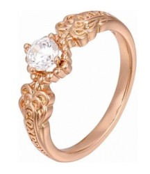 Anillo Compromiso Oro 14k Laminado Zirias Cristal Rosa 6