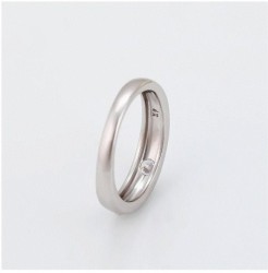 Anilllo Argolla Para Hombre con Cristales Oro Laminado Blanco 8