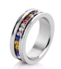 Anillo Ocean Heart, Acero Inoxidable, ACM5-14-222-5, Talla 5