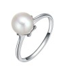 Anillo Ocean Heart, Baño oro blanco, 18K, AC16-110-6, Talla 6