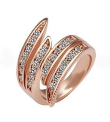 Anillo Ocean Heart, Baño oro rosa, 18K, ACO10-14-92-6, Talla 6