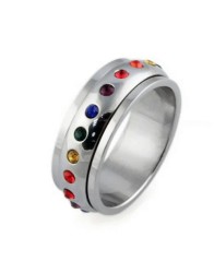 Anillo Ocean Heart, Acero Inoxidable, TL07-14-01-7, Talla 7