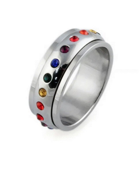 Anillo Ocean Heart, Acero Inoxidable, TL07-14-01-8, Talla 8