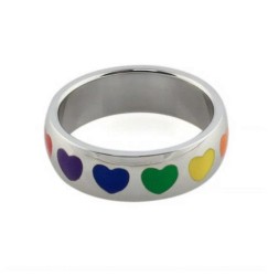 Anillo Ocean Heart, Acero inoxidable, TL07-14-03-7, Talla 7