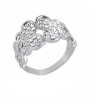 Anillo Ocean Heart, Baño oro blanco, 18K, ACO10-14-05-5, Talla 5