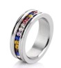 Anillo Ocean Heart, Acero Inoxidable, ACM5-14-222-8, Talla 8