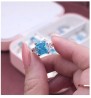 Anillo Tessa azul de plata .925 con baño de oro rosa 18k talla 5.