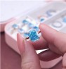 Anillo Amalia azul de plata .925 bañado en oro rosa de 18K talla 8.