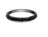 Churumbela Black Babe II acero inoxidable con zirconias negras talla 7
