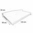 PLACA LAVABO COSMO 124 X 56 BLANCO