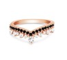Anillo Wild Style II rose gold acero inoxidable con zirconias talla 5.
