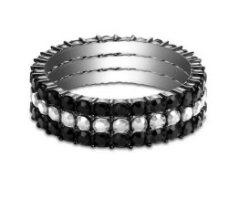 Churumbela 3 en 1 Infinity de acero inoxidable con zirconias talla 7.