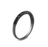 Churumbela Black Babe II acero inoxidable con zirconias negras talla 9