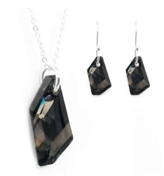 Set Collar y Aretes De Art Zvezda 0.925 Mujer Gris