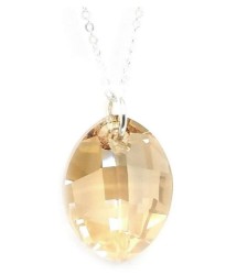Set Collar y Aretes Pear Shaped Zvezda 0.925 Mujer Amarillo