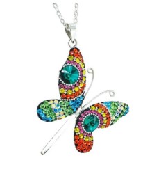 Set Collar y Aretes Mariposa Zvezda 0.925 Mujer Multicolor