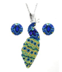 Set Collar y Aretes Pavorreal Zvezda 0.925 Mujer
