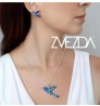 Set Collar y Aretes Colibrí Zvezda 0.925 Mujer Azul