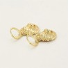 Fino Collar Y Aretes León Oro 14k Laminado 45 Cm