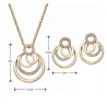 Collar Y Aretes Con Cristales Oro 18k Laminado