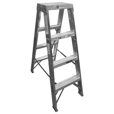 ESCALERA TIPO TIJERA DOBLE DE ALUMINIO 4 ESCALONES TIPO II KELLER