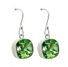 Collar y Aretes Cushion Verde Claro plata .925 Zvezda