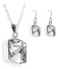 Collar y aretes Fancy cristal con plata .925 Zvezda