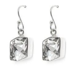 Collar y aretes Fancy cristal con plata .925 Zvezda