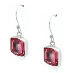 Collar y aretes Fancy rosa con plata .925 Zvezda