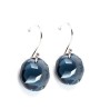Collar y aretes Classic azul oscuro con plata .925 Zvezda