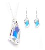 Collar y aretes De Art tornasol con plata .925 Zvezda