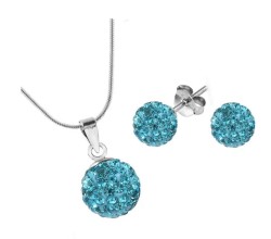 Set Ocean Heart, Baño oro blanco, 18K, OH15-188