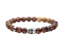 Pulsera Enso Acero Inoxidable Para Hombre EMB135BR Color Café