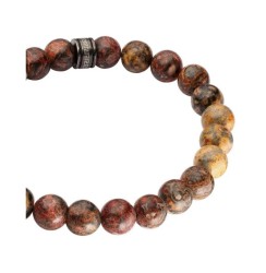 Pulsera Enso Acero Inoxidable Para Hombre EMB135BR Color Café