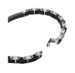 Pulsera Enso Acero Inoxidable Para Hombre EMB130B Color Negro