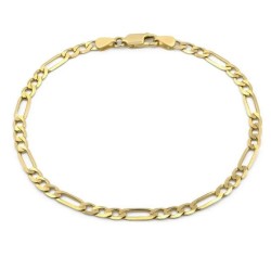 Pulsera Pulso Figaro 21 cm Oro Sólido 14k