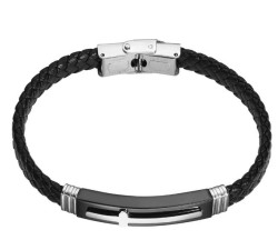 Pulsera de Acero Inoxidable Enso para Hombre EMB0107N Negro