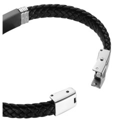 Pulsera de Acero Inoxidable Enso para Hombre EMB0107N Negro